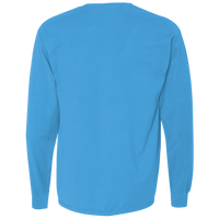 ComfortWash by Hanes Unisex Garment-Dyed Long Sleeve T-Shirt With a Pocket, Summer Sky Blue, Back view
