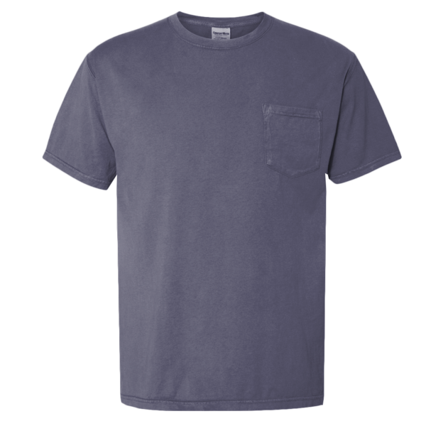 ComfortWash by Hanes Unisex Garment-Dyed Pocket T-Shirt, Anchor Slate, Front view