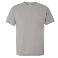 ComfortWash by Hanes Unisex Garment-Dyed Pocket T-Shirt, Concrete Grey, Front view