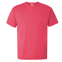 ComfortWash by Hanes Unisex Garment-Dyed Pocket T-Shirt, Crimson Fall, Front view