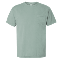 ComfortWash by Hanes Unisex Garment-Dyed Pocket T-Shirt, Cypress Green, Front view