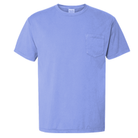 ComfortWash by Hanes Unisex Garment-Dyed Pocket T-Shirt, Deep Forte Blue, Front view