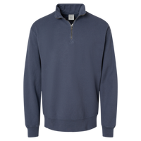 ComfortWash by Hanes Unisex Garment-Dyed Quarter-Zip Sweatshirt, Anchor Slate, Front view