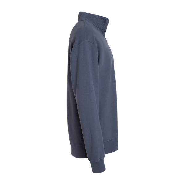 ComfortWash by Hanes Unisex Garment-Dyed Quarter-Zip Sweatshirt, Anchor Slate, Right Sleeve view