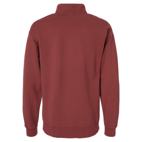ComfortWash by Hanes Unisex Garment-Dyed Quarter-Zip Sweatshirt, Cayenne, Back view
