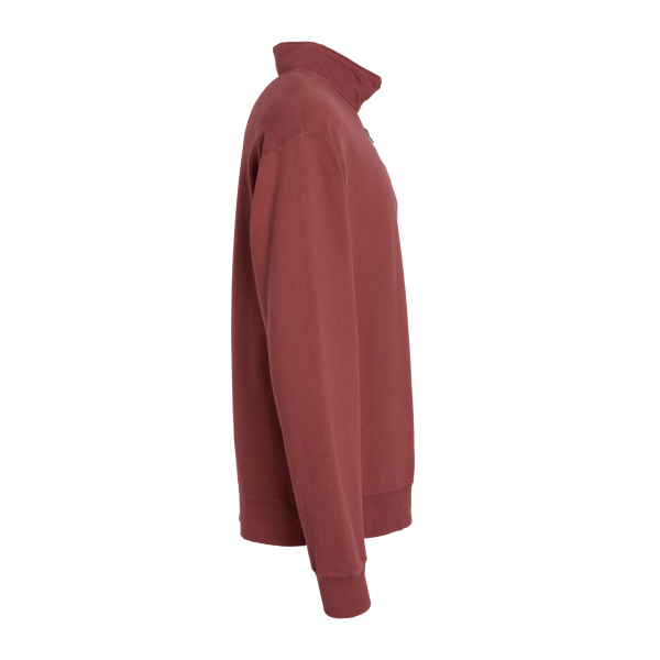 ComfortWash by Hanes Unisex Garment-Dyed Quarter-Zip Sweatshirt, Cayenne, Right Sleeve view