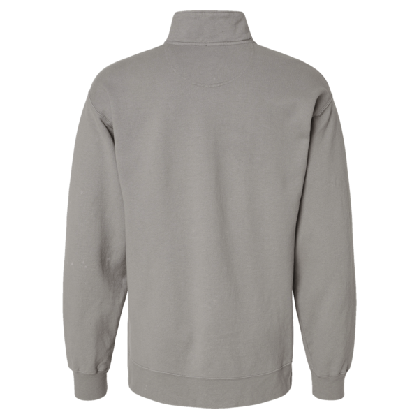 ComfortWash by Hanes Unisex Garment-Dyed Quarter-Zip Sweatshirt, Concrete Grey, Back view