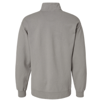 ComfortWash by Hanes Unisex Garment-Dyed Quarter-Zip Sweatshirt, Concrete Grey, Back view