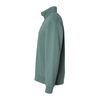 ComfortWash by Hanes Unisex Garment-Dyed Quarter-Zip Sweatshirt, Cypress Green, Left Sleeve view