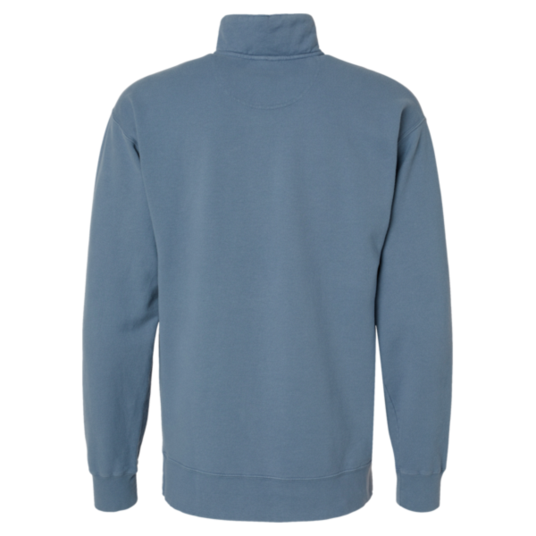 ComfortWash by Hanes Unisex Garment-Dyed Quarter-Zip Sweatshirt, Saltwater, Back view