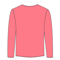 ComfortWash by Hanes Youth Garment-Dyed Long Sleeve T-Shirt, Coral Craze, Back view