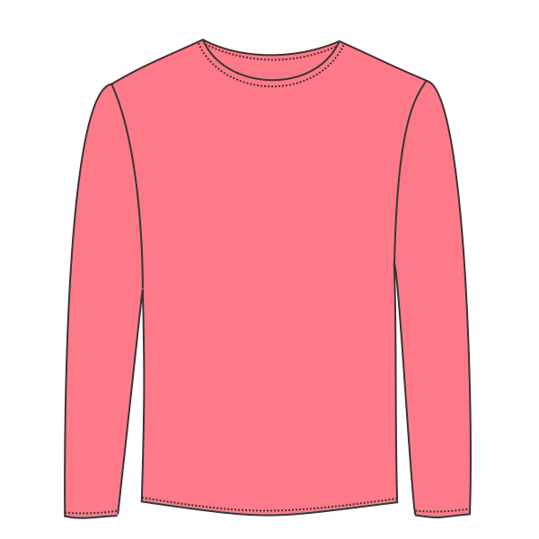 ComfortWash by Hanes Youth Garment-Dyed Long Sleeve T-Shirt, Coral Craze, Front view