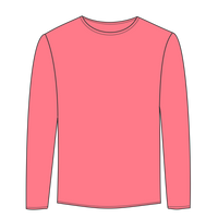 ComfortWash by Hanes Youth Garment-Dyed Long Sleeve T-Shirt, Coral Craze, Front view