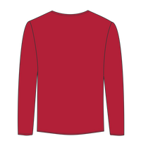 ComfortWash by Hanes Youth Garment-Dyed Long Sleeve T-Shirt, Crimson Fall, Back view