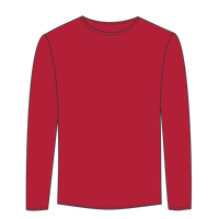 ComfortWash by Hanes Youth Garment-Dyed Long Sleeve T-Shirt, Crimson Fall, Front view