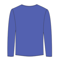 ComfortWash by Hanes Youth Garment-Dyed Long Sleeve T-Shirt, Deep Forte Blue, Back view