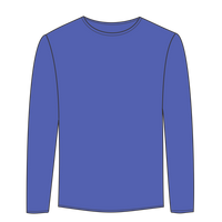 ComfortWash by Hanes Youth Garment-Dyed Long Sleeve T-Shirt, Deep Forte Blue, Front view