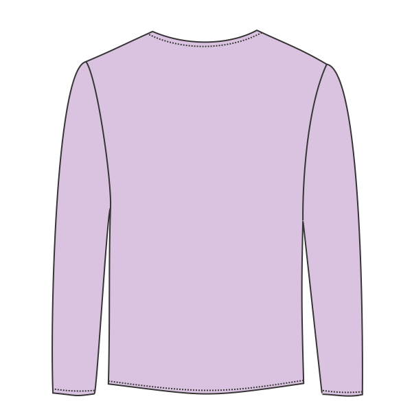 ComfortWash by Hanes Youth Garment-Dyed Long Sleeve T-Shirt, Future Lavender, Back view