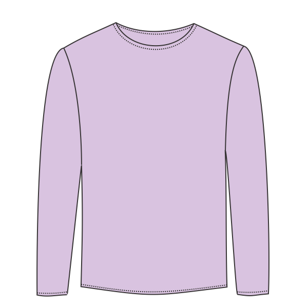 ComfortWash by Hanes Youth Garment-Dyed Long Sleeve T-Shirt, Future Lavender, Front view