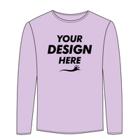 ComfortWash by Hanes Youth Garment-Dyed Long Sleeve T-Shirt, Future Lavender, Front view, Mockup