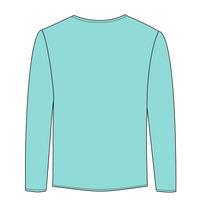 ComfortWash by Hanes Youth Garment-Dyed Long Sleeve T-Shirt, Mint, Back view