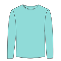 ComfortWash by Hanes Youth Garment-Dyed Long Sleeve T-Shirt, Mint, Front view