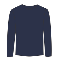 ComfortWash by Hanes Youth Garment-Dyed Long Sleeve T-Shirt, Navy, Front view