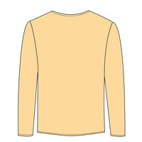 ComfortWash by Hanes Youth Garment-Dyed Long Sleeve T-Shirt, Summer Squash Yellow, Back view