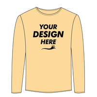 ComfortWash by Hanes Youth Garment-Dyed Long Sleeve T-Shirt, Summer Squash Yellow, Front view, Mockup