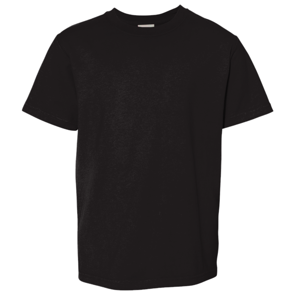 ComfortWash by Hanes Youth Garment-Dyed T-Shirt, Black, Front view