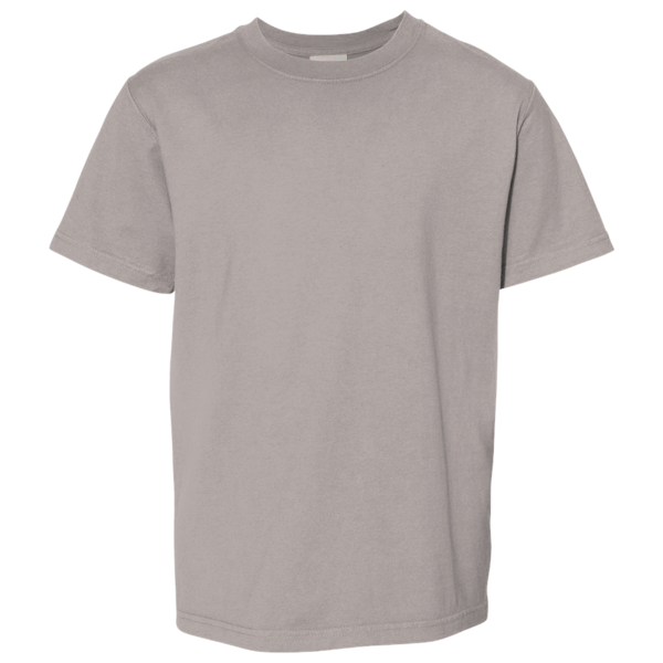ComfortWash by Hanes Youth Garment-Dyed T-Shirt, Concrete Grey, Front view