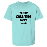ComfortWash by Hanes Youth Garment-Dyed T-Shirt, Mint, Front view, Mockup