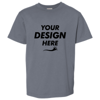 ComfortWash by Hanes Youth Garment-Dyed T-Shirt, Saltwater, Front view, Mockup
