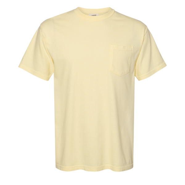 Comfort Colors Garment-Dyed Heavyweight Pocket T-Shirt, Banana, Front view