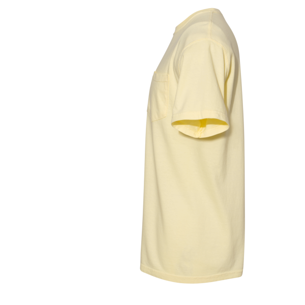 Comfort Colors Garment-Dyed Heavyweight Pocket T-Shirt, Banana, Left Sleeve view