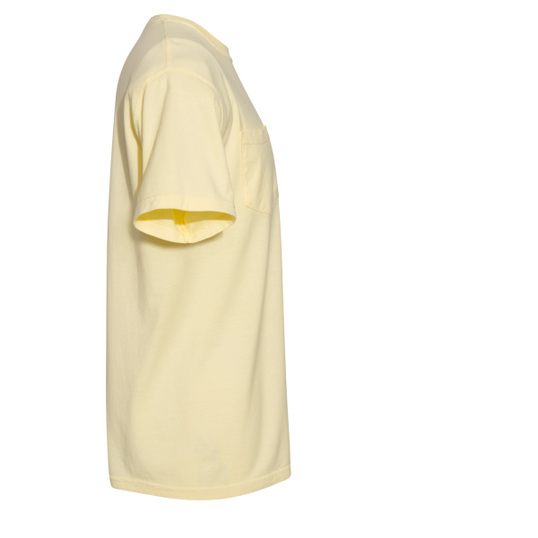 Comfort Colors Garment-Dyed Heavyweight Pocket T-Shirt, Banana, Right Sleeve view
