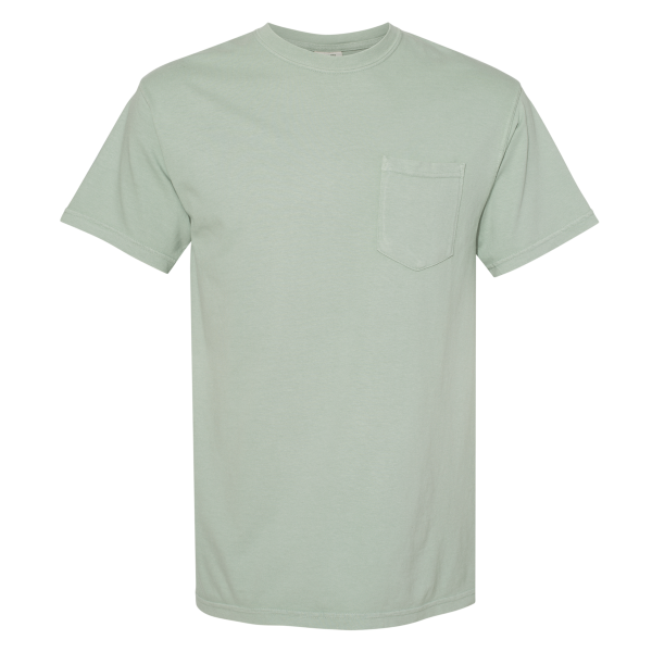 Comfort Colors Garment-Dyed Heavyweight Pocket T-Shirt, Bay, Front view