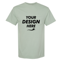 Comfort Colors Garment-Dyed Heavyweight Pocket T-Shirt, Bay, Front view, Mockup
