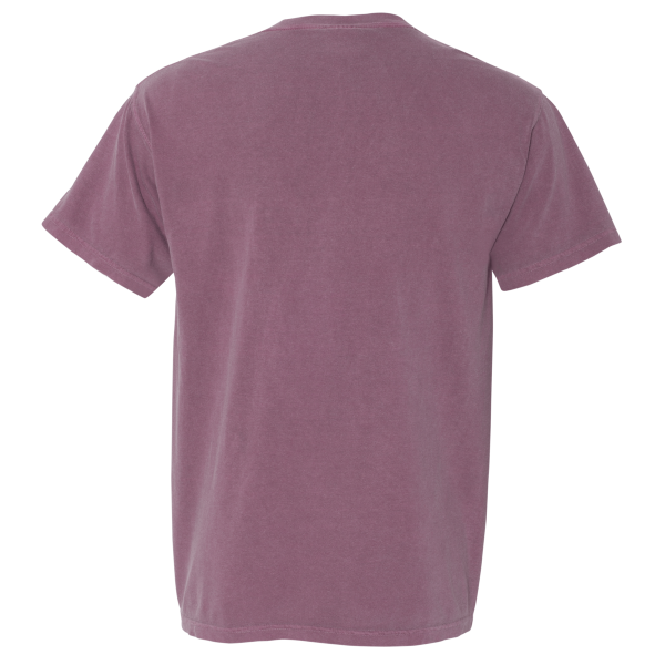 Comfort Colors Garment-Dyed Heavyweight Pocket T-Shirt, Berry, Back view