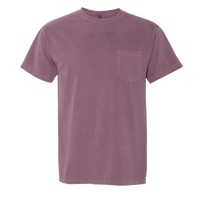 Comfort Colors Garment-Dyed Heavyweight Pocket T-Shirt, Berry, Front view