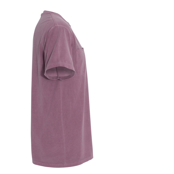 Comfort Colors Garment-Dyed Heavyweight Pocket T-Shirt, Berry, Right Sleeve view