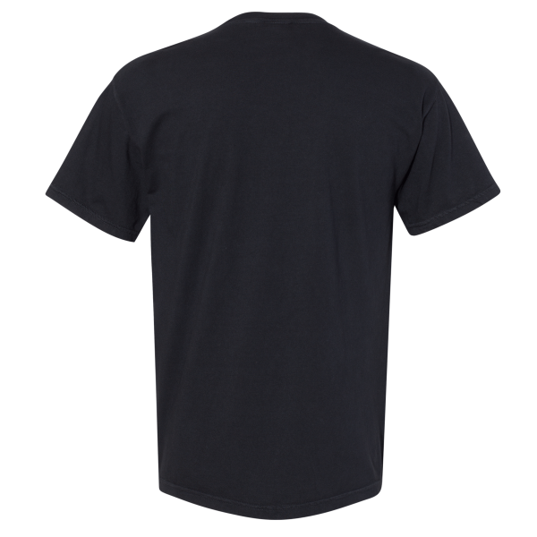 Comfort Colors Garment-Dyed Heavyweight Pocket T-Shirt, Black, Back view