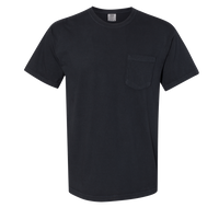 Comfort Colors Garment-Dyed Heavyweight Pocket T-Shirt, Black, Front view