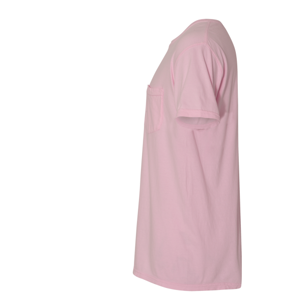 Comfort Colors Garment-Dyed Heavyweight Pocket T-Shirt, Blossom, Left Sleeve view