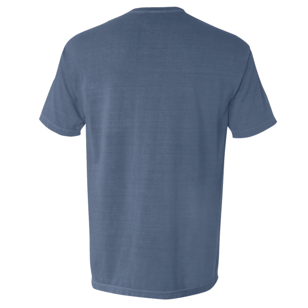 Comfort Colors Garment-Dyed Heavyweight Pocket T-Shirt, Blue Jean, Back view