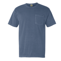 Comfort Colors Garment-Dyed Heavyweight Pocket T-Shirt, Blue Jean, Front view