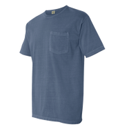 Comfort Colors Garment-Dyed Heavyweight Pocket T-Shirt, Blue Jean, Left Sleeve view