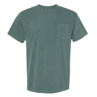 Comfort Colors Garment-Dyed Heavyweight Pocket T-Shirt, Blue Spruce, Front view
