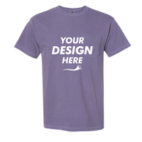 Comfort Colors Garment-Dyed Heavyweight Pocket T-Shirt, Grape, Front view, Mockup