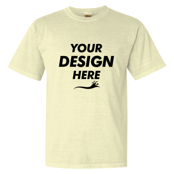 Comfort Colors Garment-Dyed Heavyweight T-Shirt, Banana, Front view, Mockup